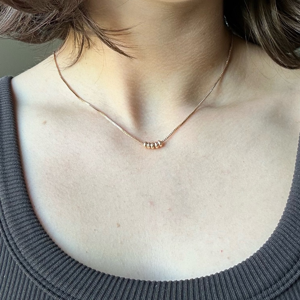 Gold filled bead necklace
